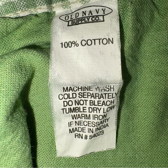 Vintage - Old Navy Green Gingham Placemat Set with Blue Floral Embroidery - Picture 3 of 3